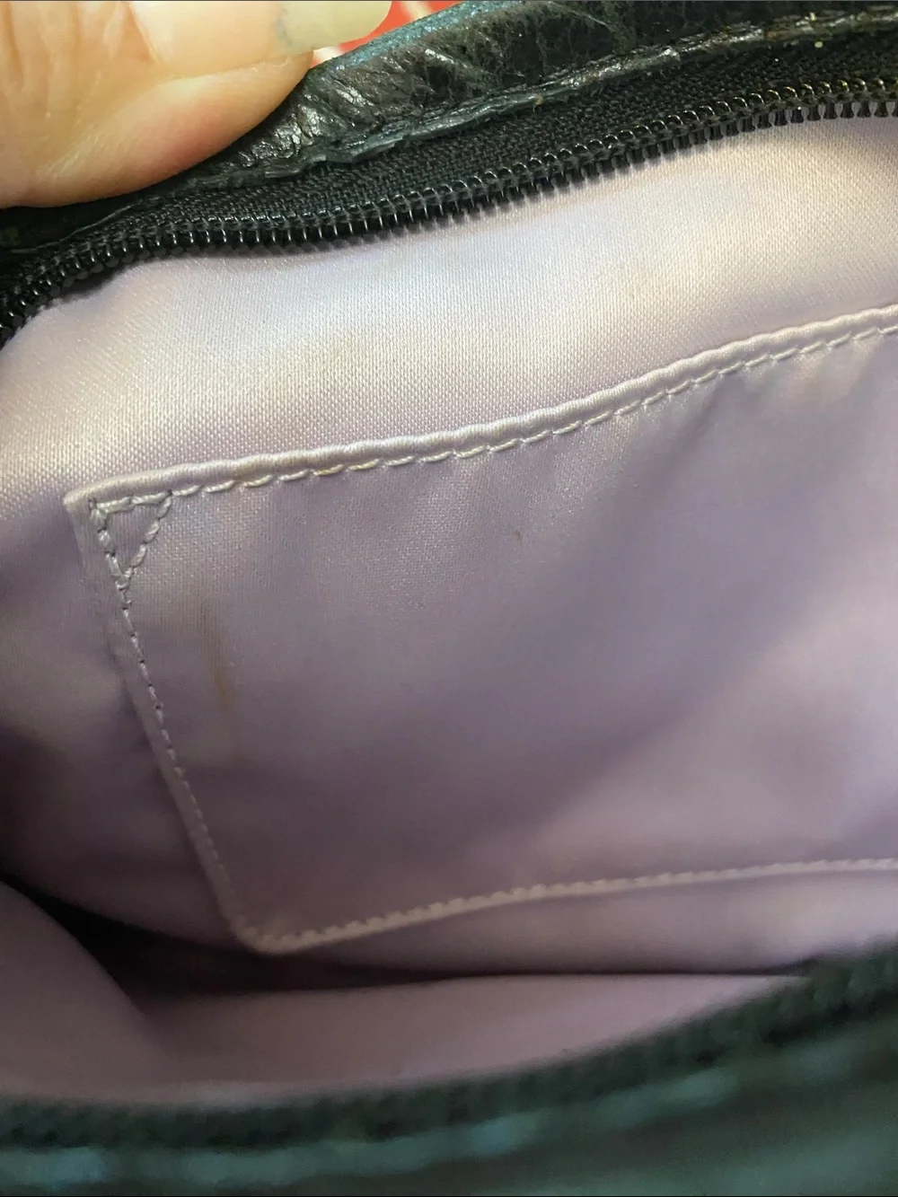 COACH Crocodile Embossed Leather Wristlet/ Handbag